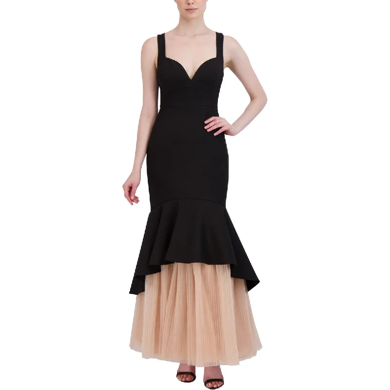 Sale of the Year BCBGMAXAZRIA Womens Mixed Media Long Evening Dress
