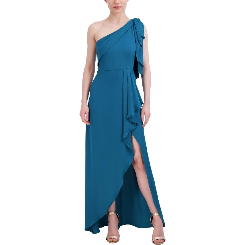 Get It Now BCBGMAXAZRIA Womens One Shoulder Long Evening Dress