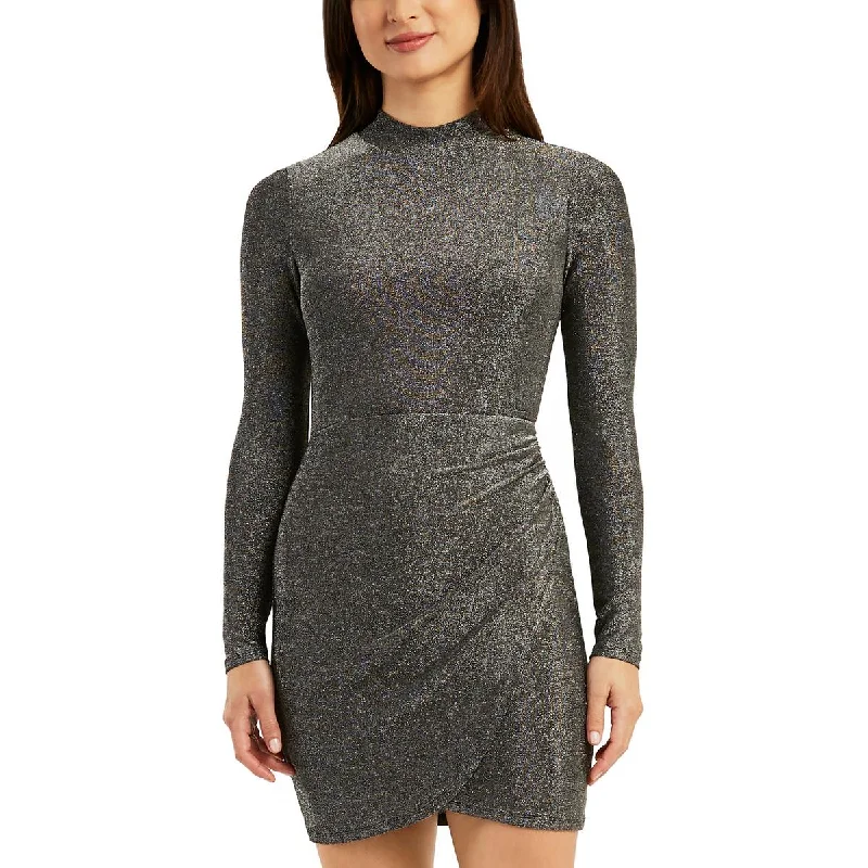 Weekend Price Drop Frenzy BCX Womens Juniors Tulip Metallic Sheath Dress