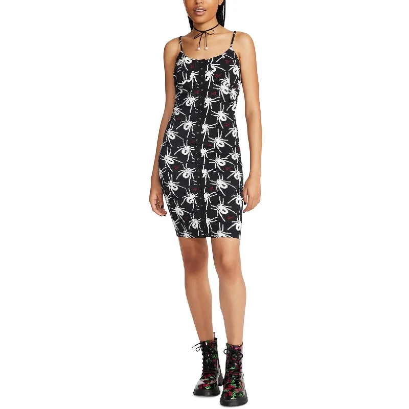 Weekend Big Discount Event Betsey Johnson Womens Knit Printed Slip Dress