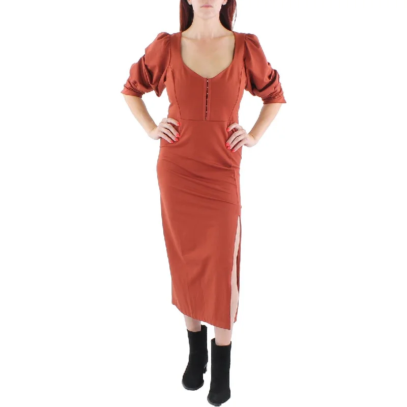 Exclusive Weekly Sale Betsey Johnson Womens Side Slit Long Maxi Dress