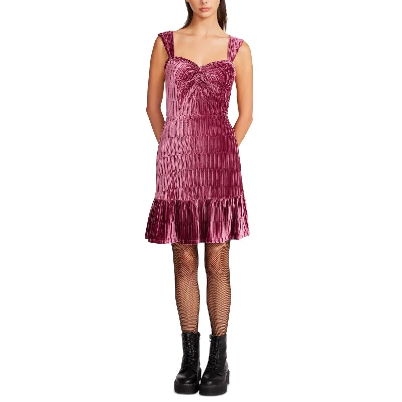Weekend Shopping Madness Betsey Johnson Womens Velvet Knee Length Sheath Dress