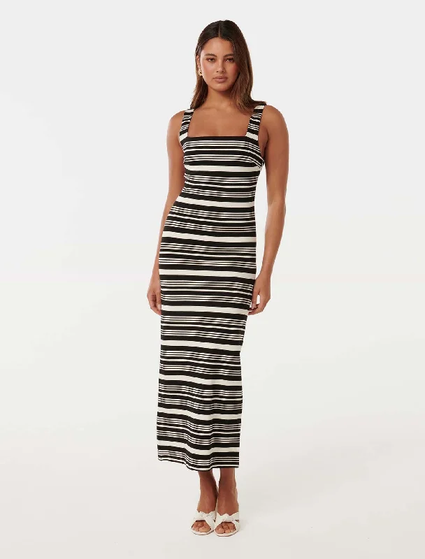 Weekend Offers You Love Beverly Square Neck Midi Dress