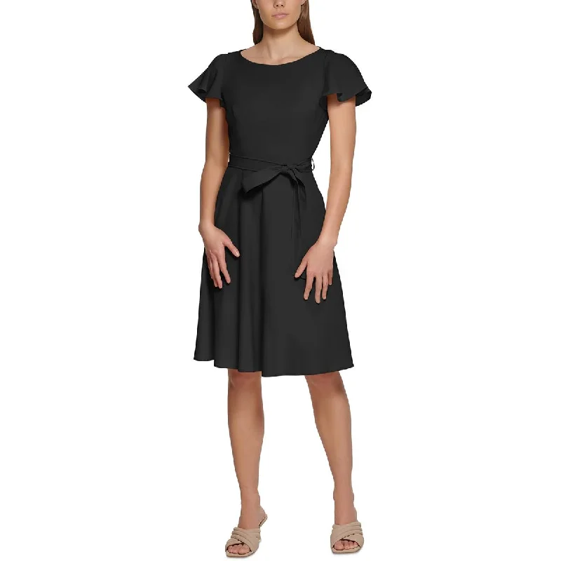 Weekend Sale Extravaganza Calvin Klein Womens Party Midi Fit & Flare Dress