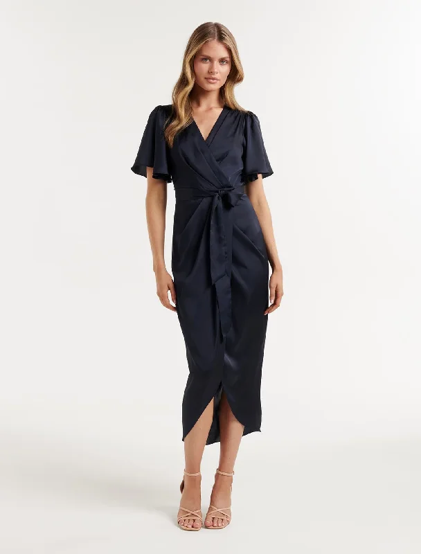 Flash Offer Carolina Satin Midi Dress