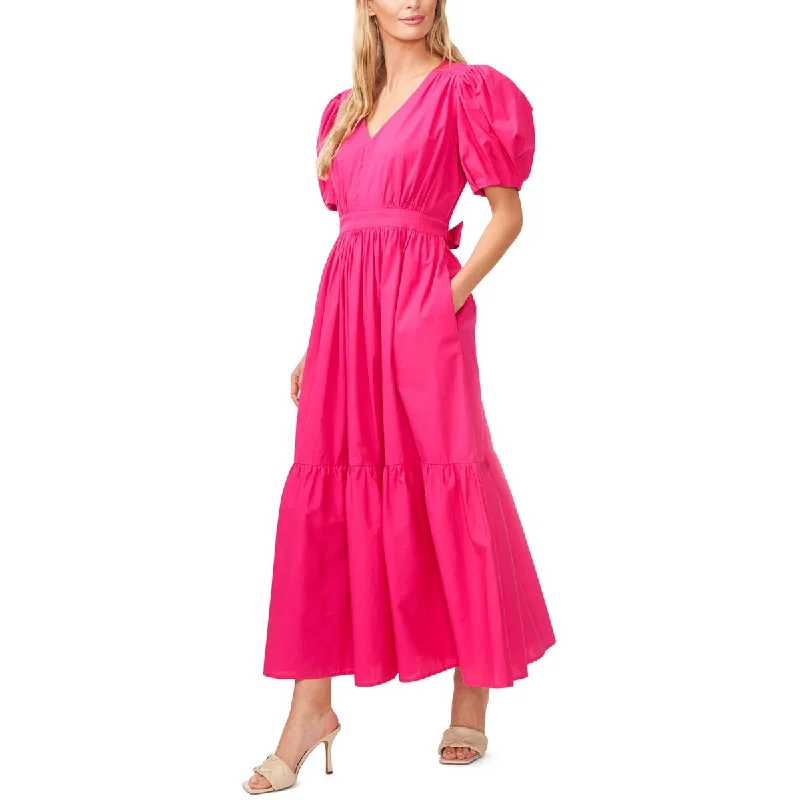 Unbeatable Flash Deals CeCe Womens Puff Sleeve Long Maxi Dress