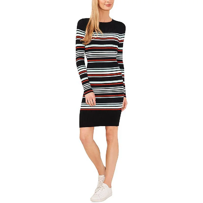 Weekend Massive Discounts CeCe Womens Striped Midi Sweaterdress