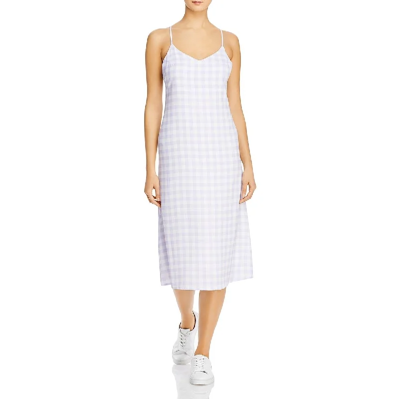Limited Offer Charlie Holiday Womens Check Print Midi Slip Dress