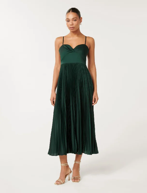 Weekend Markdowns Chloe Pleated Midi Dress