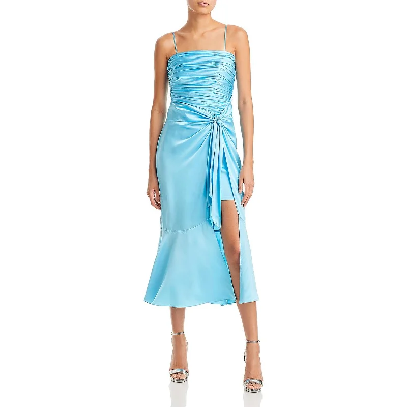 Cinq a Sept Womens Side Slit Silk Cocktail And Party Dress