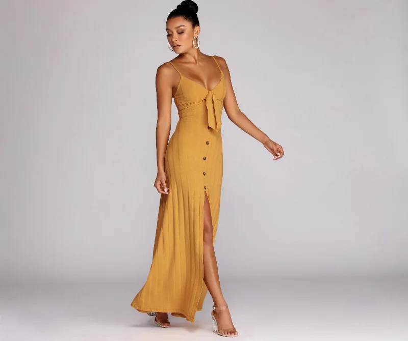 Exclusive Offer Button Down Stylish Beauty Maxi Dress