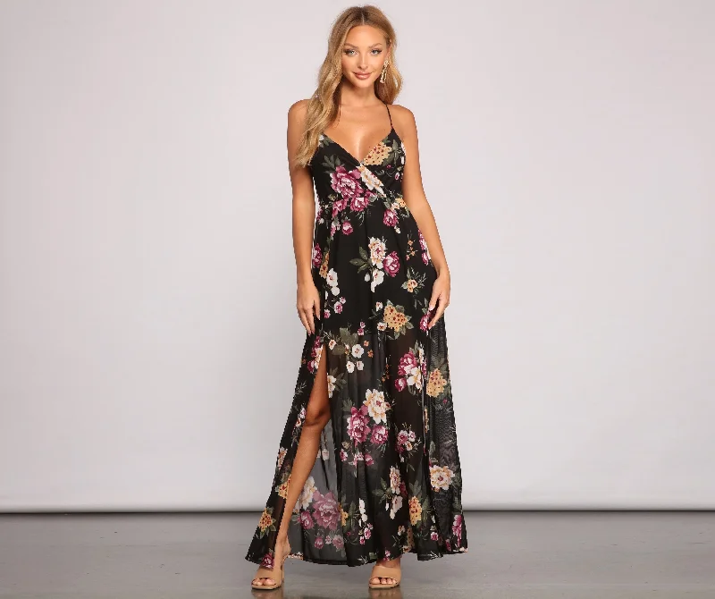 Weekend Shopping Highlights Pop Of Floral Charming Mesh Maxi Dress