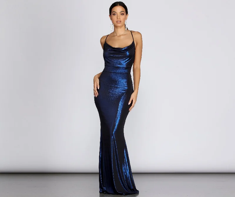 Limited Time Bargain Jenna Metallic Stylish Goddess Maxi Dress