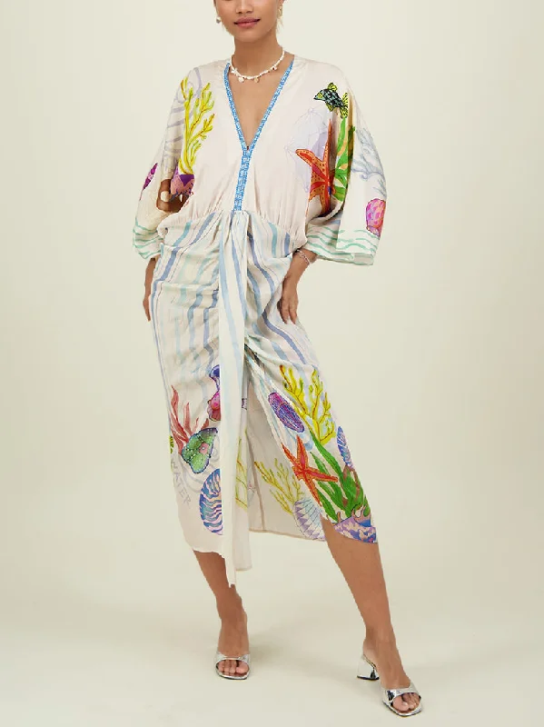 Weekend Deal Fever Personalized Graffiti Stylish Casual Midi Dress