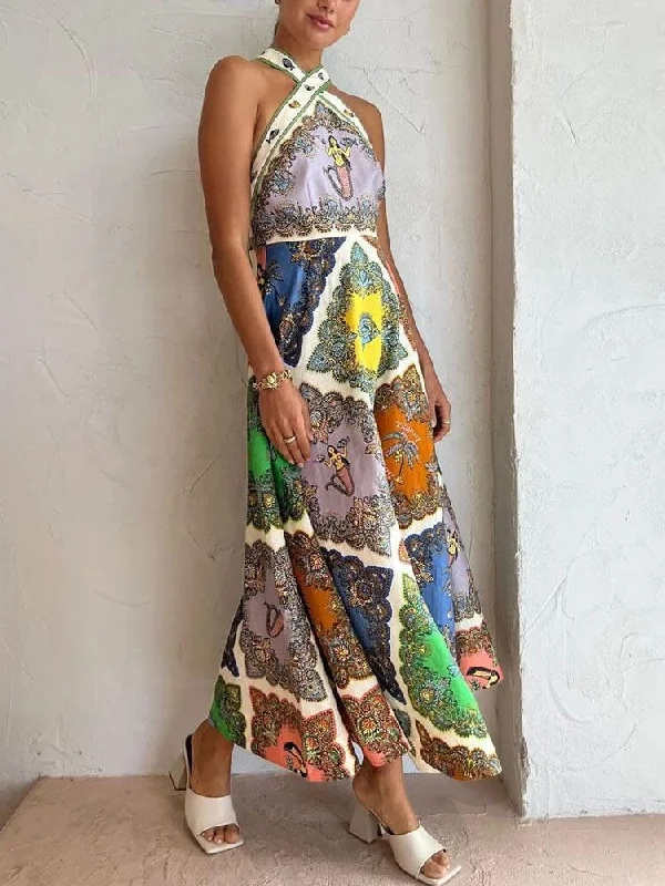 Weekend Deals You’ve Been Waiting For Paisley Satin Stylish Floral Midi Dress