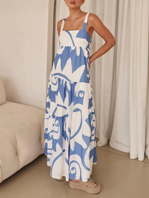 Price Slash Event Bohemian Geometric Stylish Print Maxi Dress