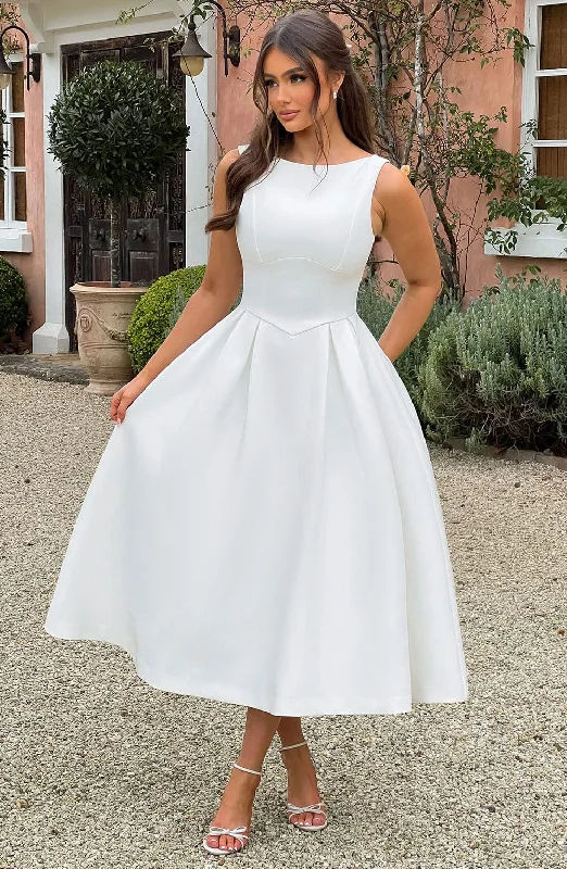 Flash Shopping Deal Clarabella Midi Dress - Ivory