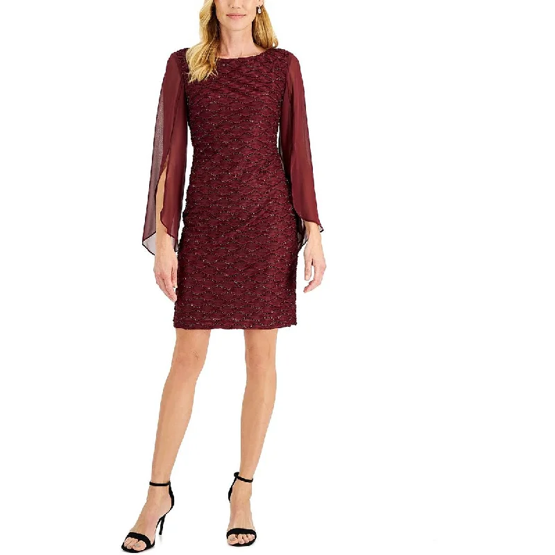 Connected Apparel Womens Eyelash Mini Cocktail and Party Dress