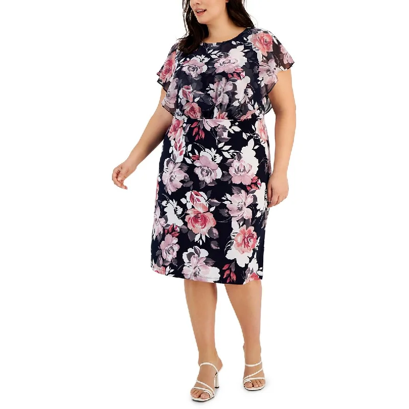 Weekend Super Sale Alert Connected Apparel Womens Plus Jersey Cocktail And Party Dress