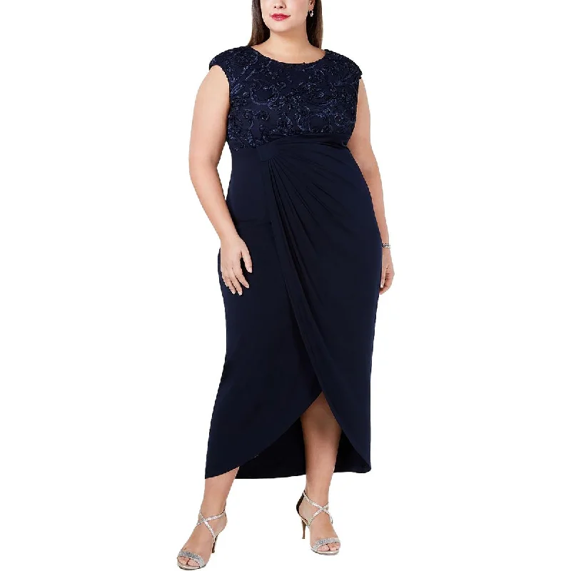Mega Discounts Connected Apparel Womens Plus Soutache Maxi Cocktail and Party Dress