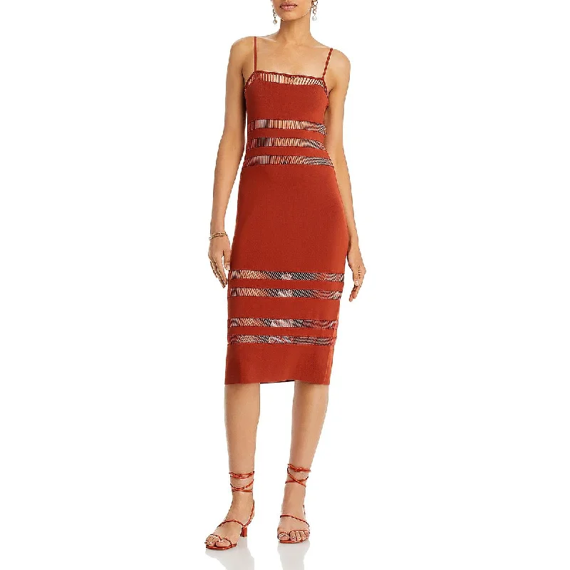 Cult Gaia Womens Cut-Out Knit Midi Dress