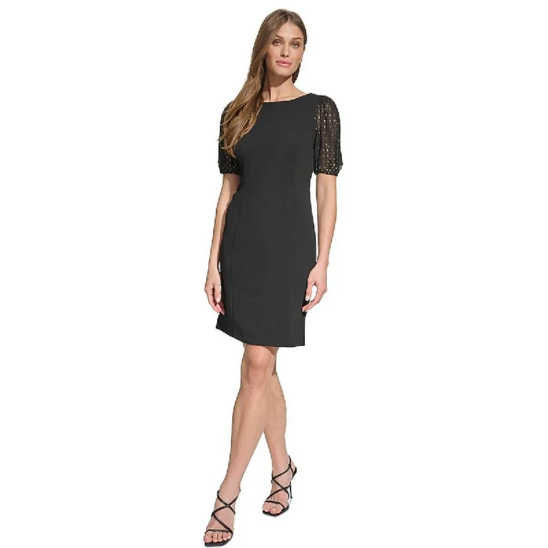 Today Only DKNY Womens Split Sleeve Midi Sheath Dress