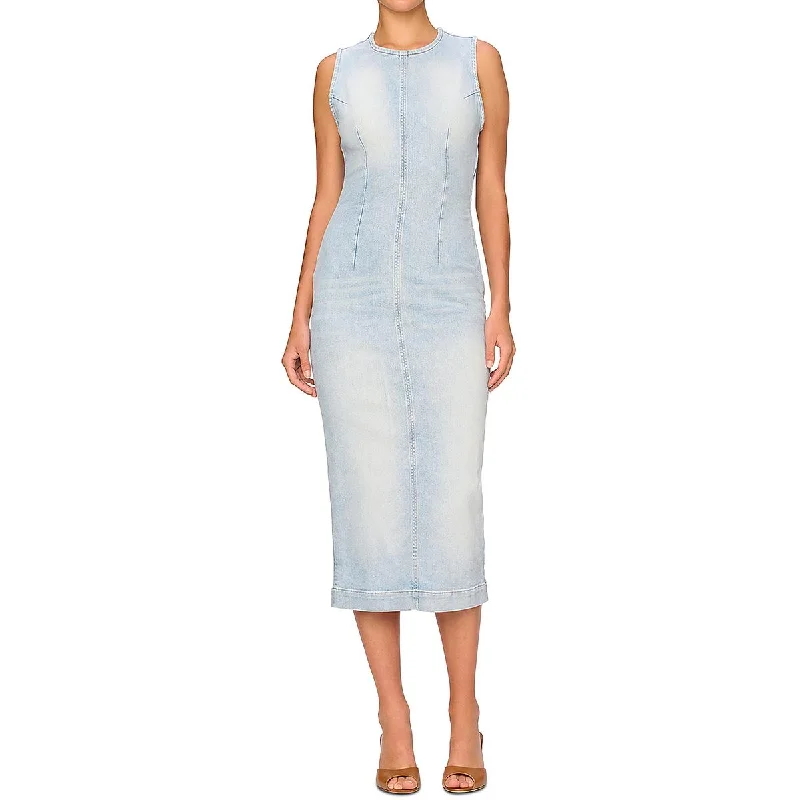Flash Discounts DL1961 Womens   Long Midi Midi Dress