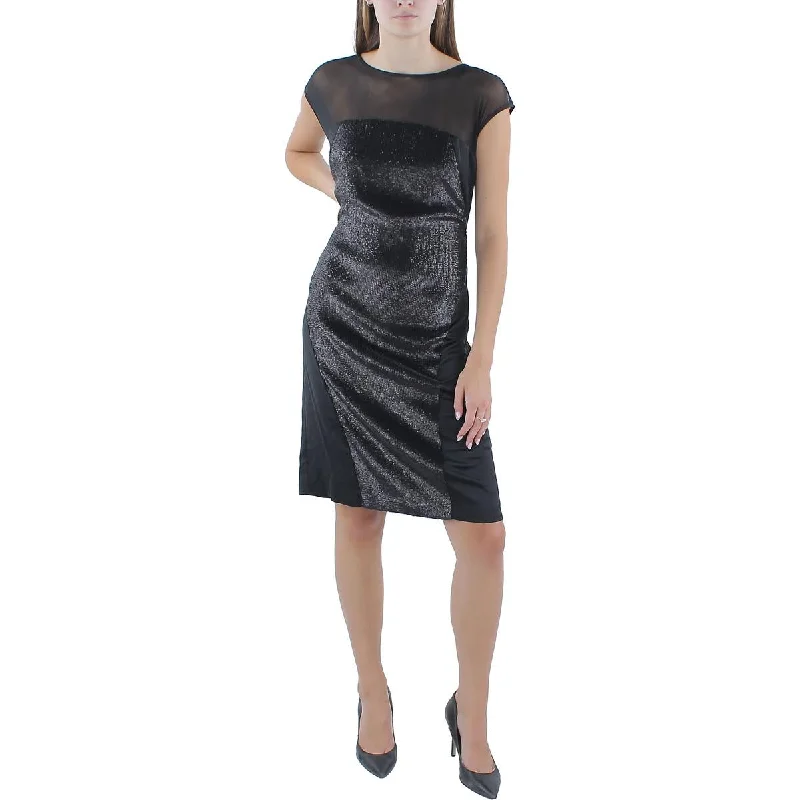 Donna Karan Womens Sequined Short Cocktail And Party Dress