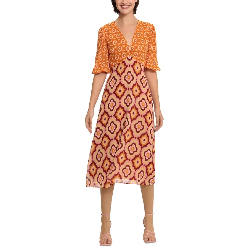 Exclusive Offer Donna Morgan Womens Party Midi Fit & Flare Dress