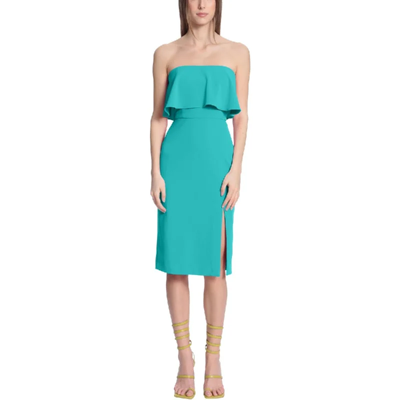 Limited Time Bargain Donna Morgan Womens Strapless Slit Midi Dress