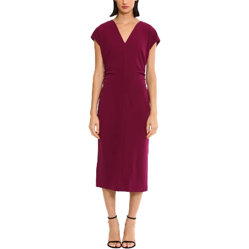 Exclusive Pricing Donna Morgan Womens V-Neck Short Sleeve Midi Dress
