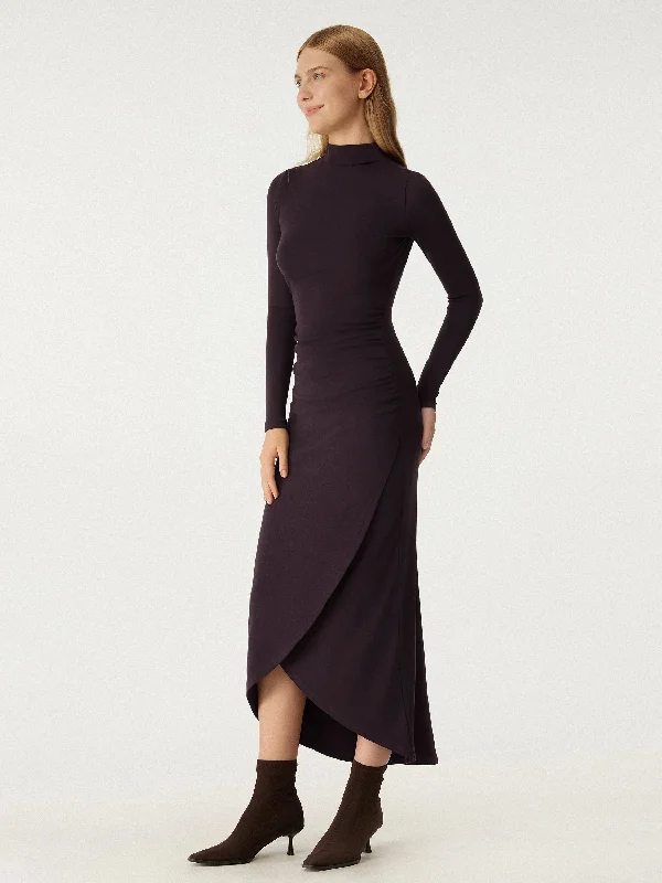Final Clearance Thermal Wrap Midi Dress