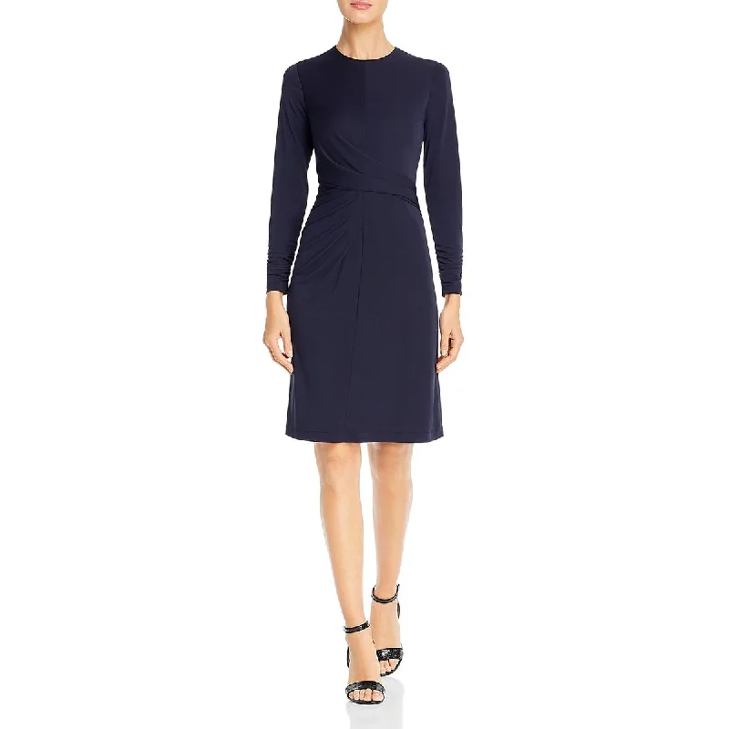 Elie Tahari Womens Twist Front Office Midi Dress