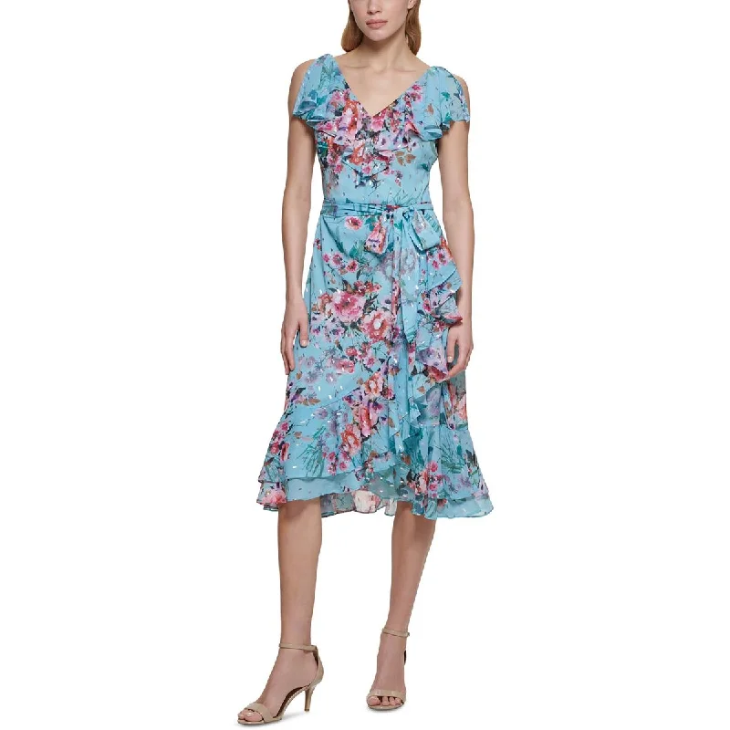 Weekend Deals Galore Eliza J Womens Floral Calf Midi Dress