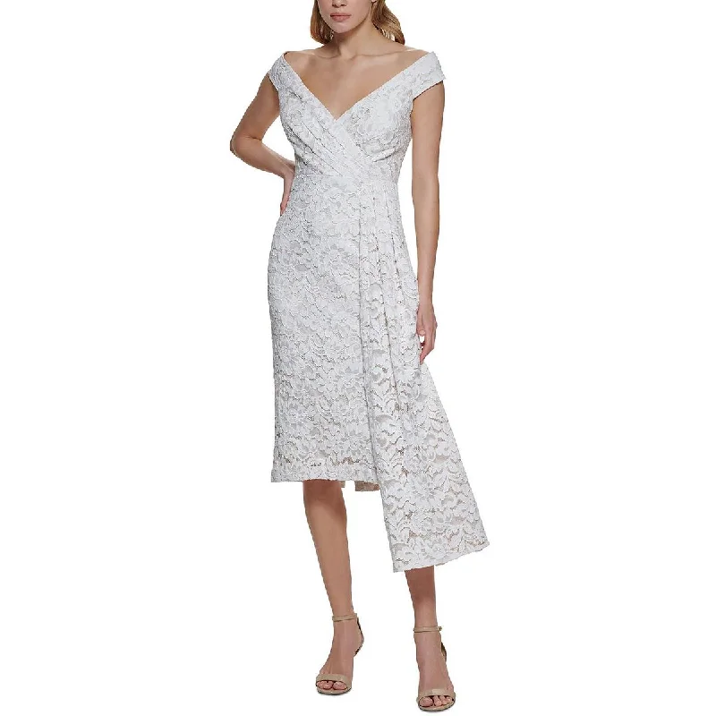 Weekend Super Sale Frenzy Eliza J Womens Lace Off-The-Shoulder Cocktail and Party Dress