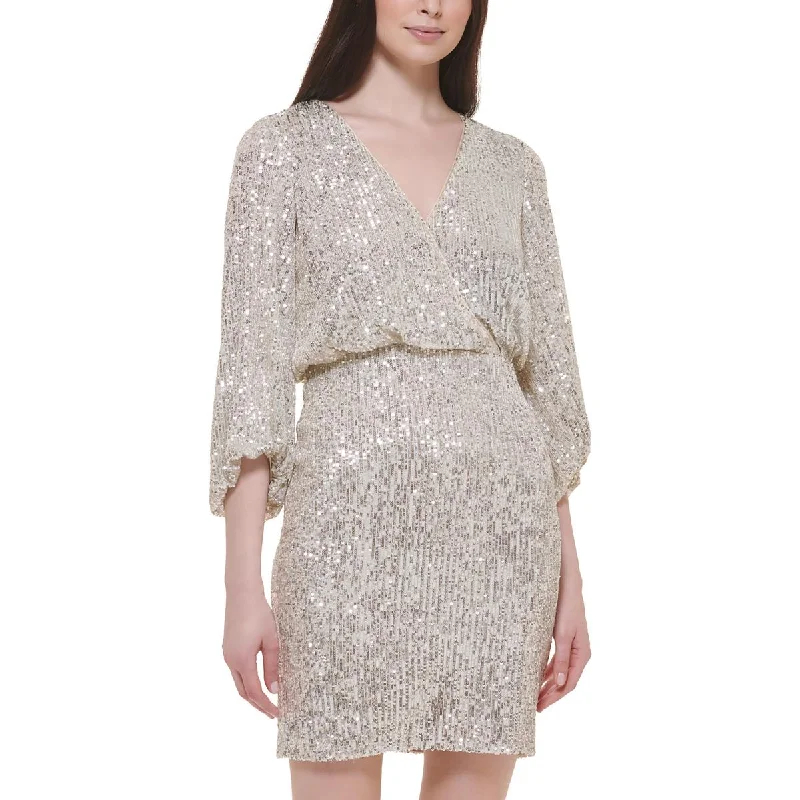 Weekend Steal of the Day Eliza J Womens Petites Blouson Mini Cocktail And Party Dress