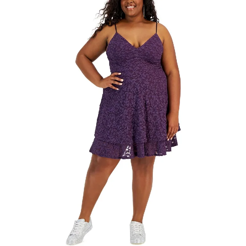 Unbeatable Prices Emerald Sundae Womens Lace Knee-Length Cocktail And Party Dress