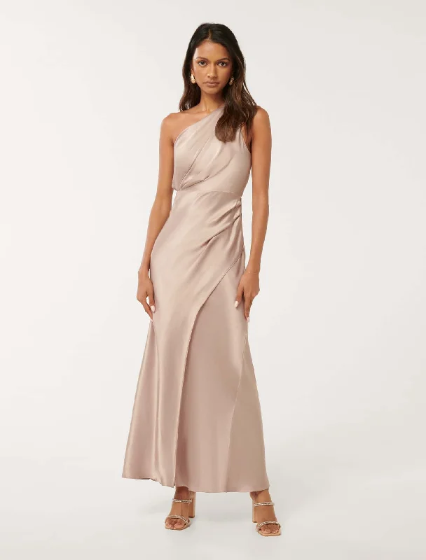 Weekend Special Offers Emily Petite One Shoulder Maxi Dress