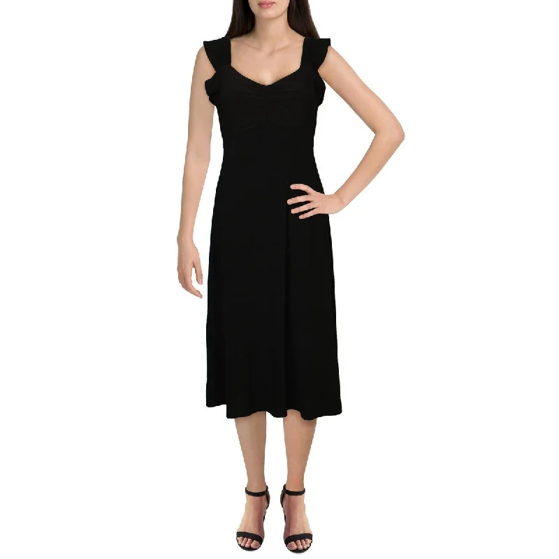 Emma & Michele Womens Sleeveless Midi Cocktail Dress