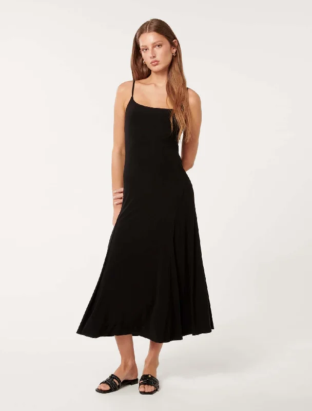 Weekend Shopping Fiesta Eva Godet Panel Slip Midi Dress