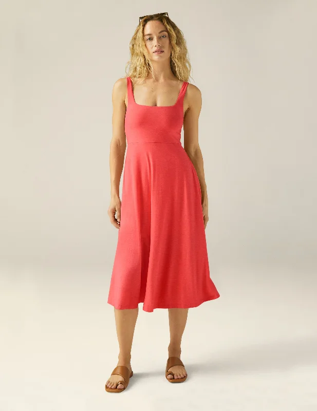 Flash Shopping Deal Featherweight At The Ready Square Neck Dress