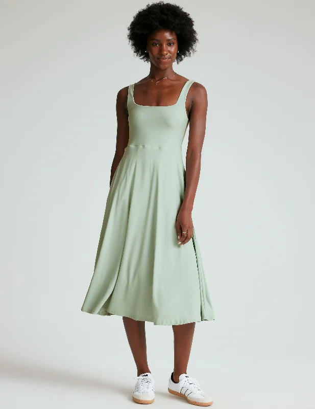 Unseen Savings Featherweight At The Ready Square Neck Dress