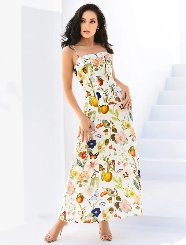 Weekend Super Savings Flora Drop Waist Maxi Dress