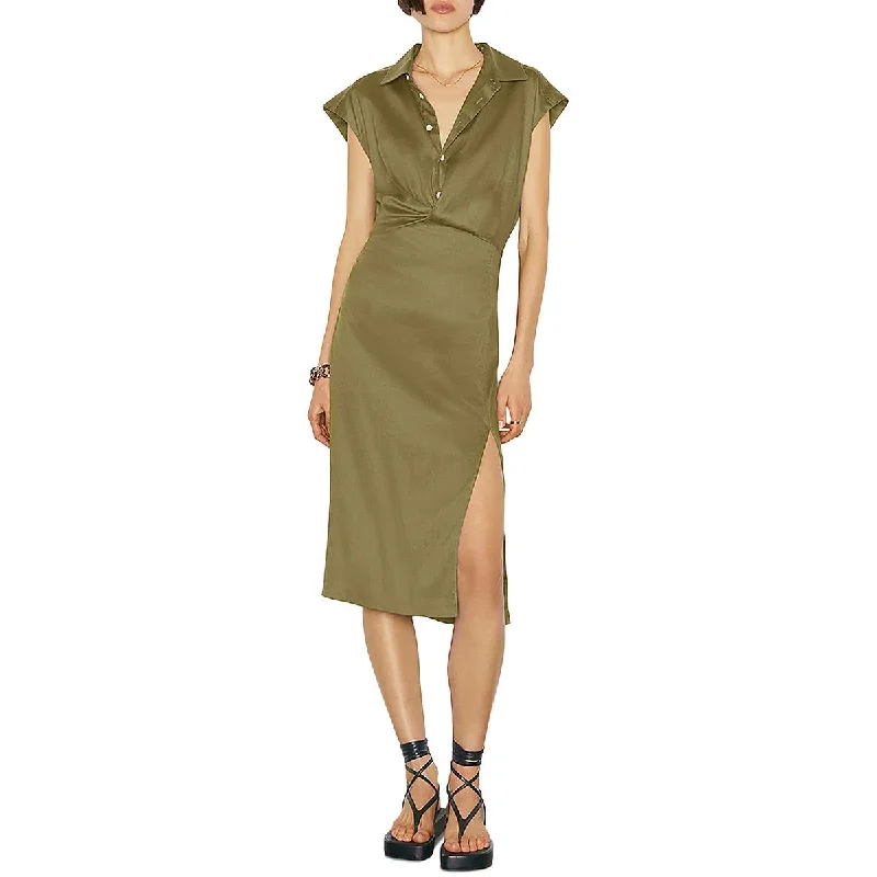 Limited-Time Discount FRAME Womens Collared Midi Shirtdress
