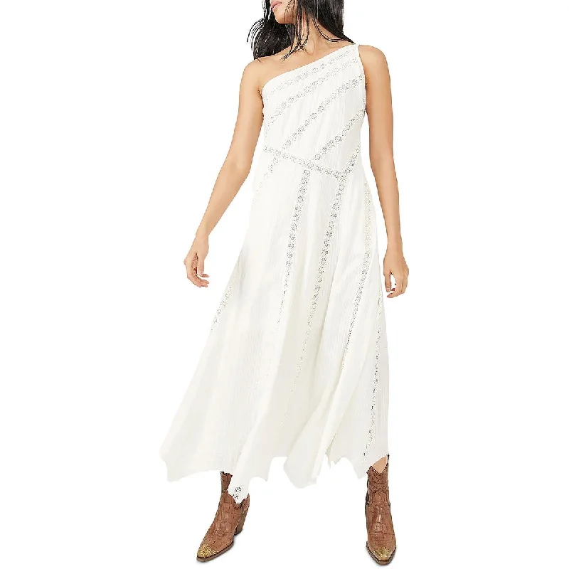 Weekend Bargain Shopping Free People Womens Bella Ladder Stitch Long Maxi Dress
