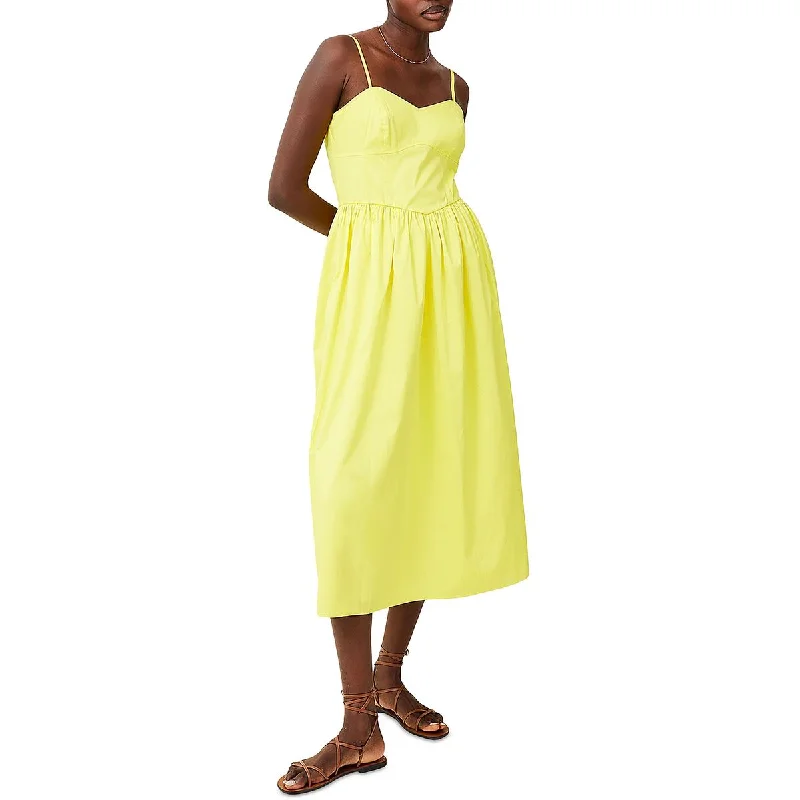 Shop & Save French Connection Womens Florida Sleeveless Long Maxi Dress