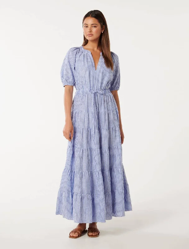 Weekend Shopping Highlights Gabbie Tiered Midi Dress
