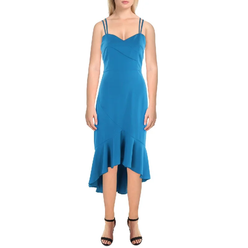 Instant Discount Gracia Womens Mermaid Hem Spaghetti Straps Midi Dress