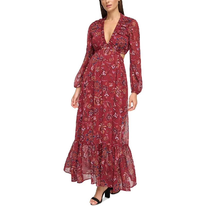 Weekend Shopping Deals Galore Guess Womens Cut-Out Long Maxi Dress