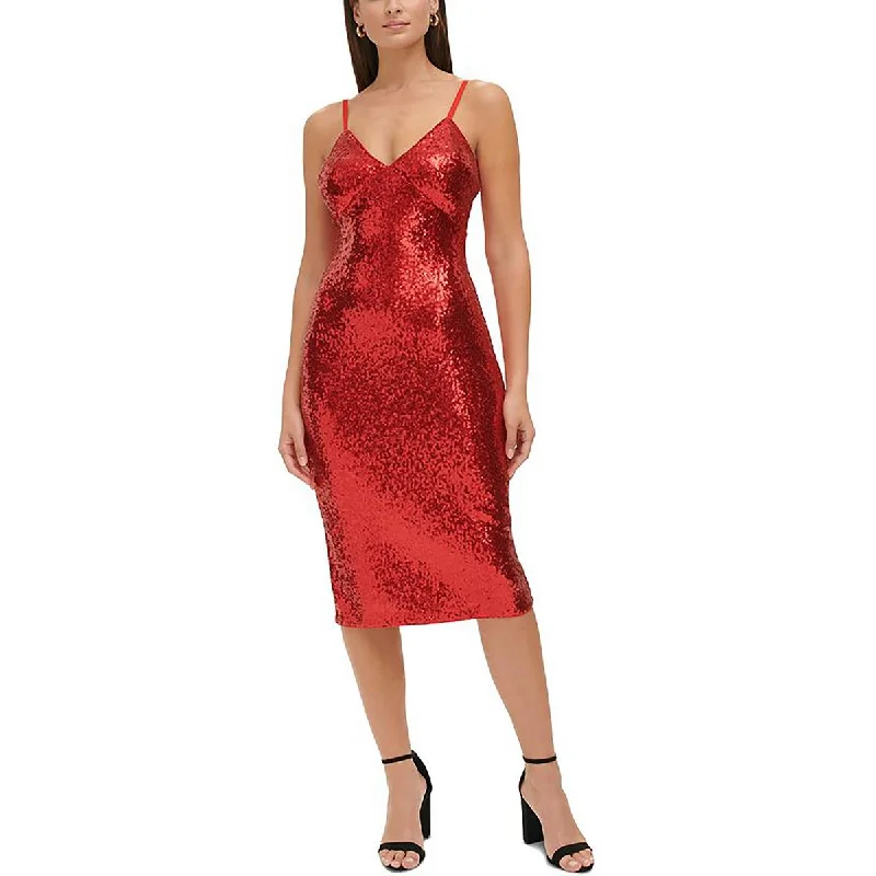 Price Slash Alert Guess Womens Sequined Midi Midi Dress